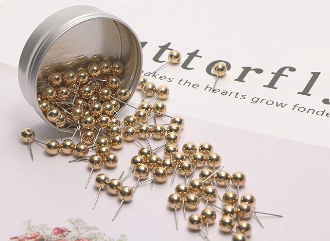 Tupalizy 100PCS 1/4 Inch Small Round Head Map Tacks Pins - Image 5