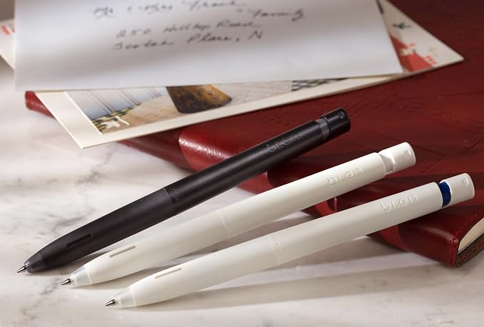 Zebra Pen, bLen Retractable Gel Pens, Medium Point 0.7mm, All White Barrels - Image 3