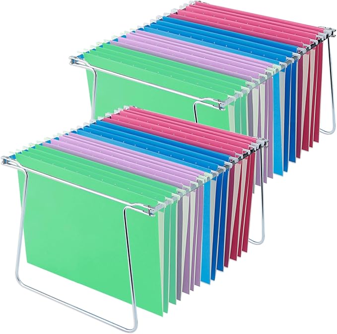 Heavy Duty Steel Hanging File Frame, Letter Size Hanging File Folder Frame by Unknown