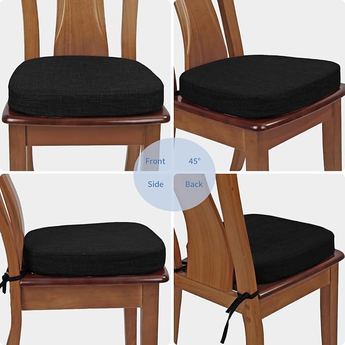 BUYUE Thickened 2.5" Dining Chair Cushions Set of 6, U-Shape High Density Foam - Image 4