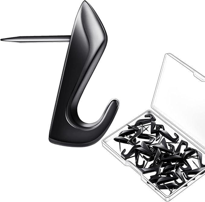 Hotop 15 Pieces 20 Lbs Pin Hooks Push pin Hangers Metal Hooks Picture Hanging by HOTOP