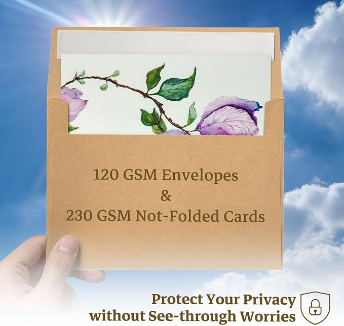 5x7 Brown Kraft Blank Note Cards - Image 7