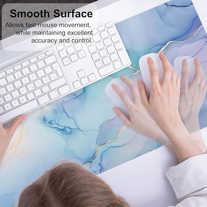 QIYI Large Mouse Pad, PU Leather Desk Mat - Image 5