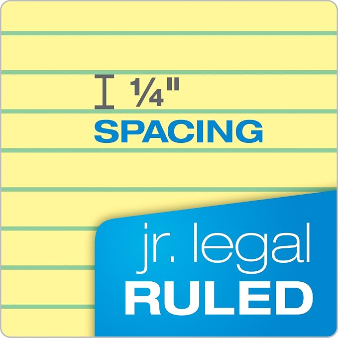 TOPS Docket Gold Writing Pads, Jr. Legal Rule, Canary Paper, 50 Sheets - Image 6