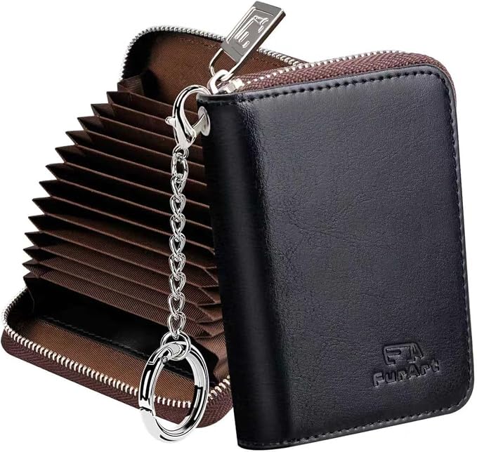 FurArt Zipper Wallet Women, RFID Blocking Credit Card Wallet, Business Card - Image 2