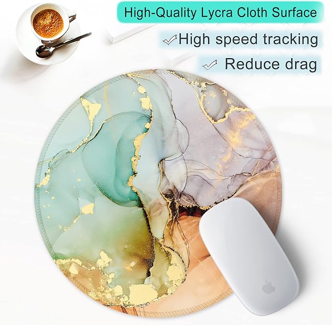 ITNRSIIET Round Mouse Pad with Stitched Edge Premium-Textured Waterproof - Image 6