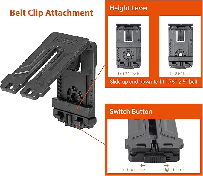 Universal Double Magazine Pouch Fit 9mm 10mm .40 .45 Caliber Dual & Single - Image 5