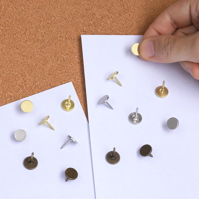 99pcs Flat Head Thumb Tacks for Wall, Meta Pins, 0.43 x 0.67 in | Heavy Duty - Image 5