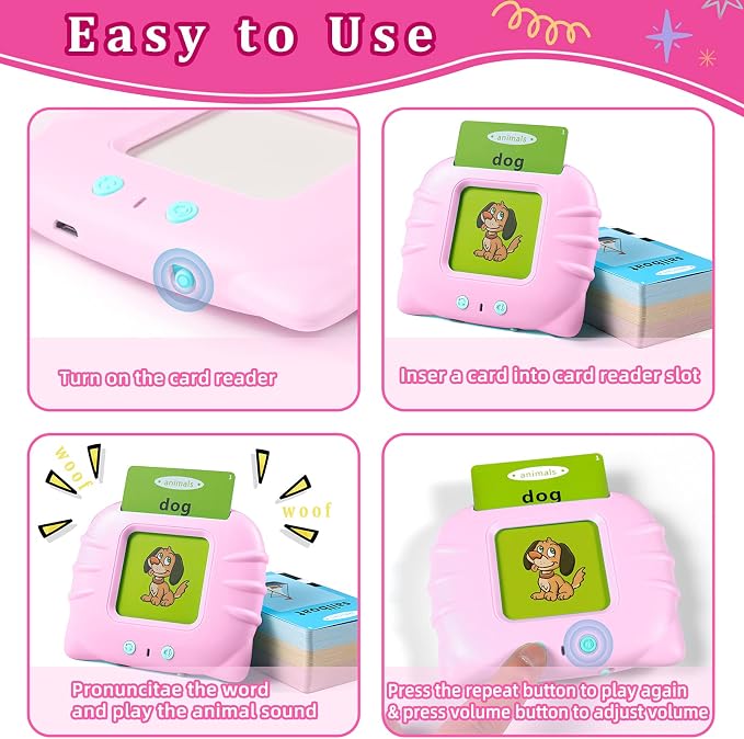 QuTZ ABC Learning Flash Cards for Toddlers 2-4, Autism Toys, Speech Therapy - Image 3