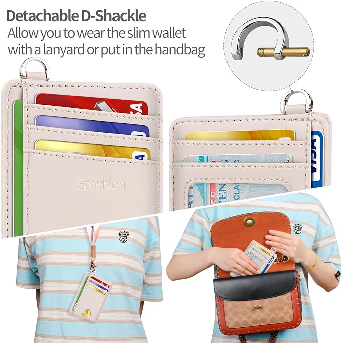Slim Minimalist Front Pocket Wallet, RFID Blocking Credit Card Holder Wallet - Image 4