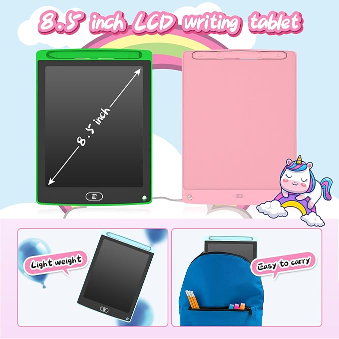 3 Pack LCD Writing Tablet, Colorful Toddler Drawing Tablet Doodle Board - Image 4