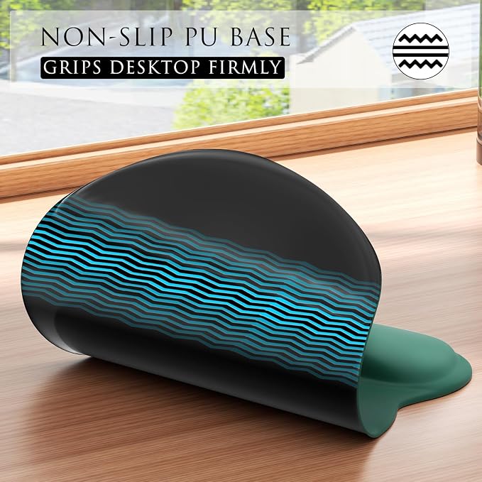 MROCO Ergonomic Mouse Pad with Gel Wrist Rest, 9.4 x 8.1 in, Forest Green | - Image 6