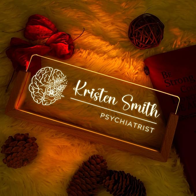 Custom Name Plate for Desk, Personalized Light Up Acrylic Desk Name Plate - Image 2