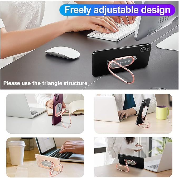 Adjustable Cell Phone Stand for Desk, Portable Phone Ring Holder Finger - Image 4