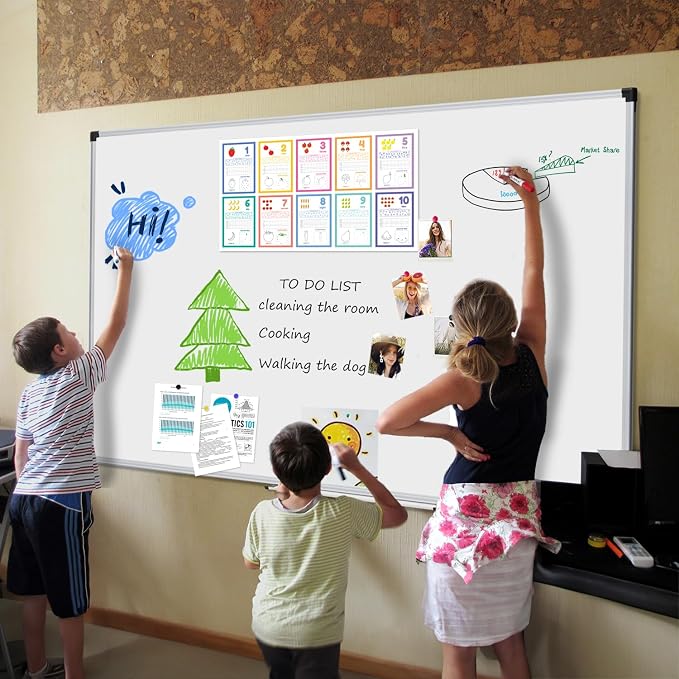 XBoard Magnetic Dry Erase Board 72" x 40" Wall Mounted, Large Whiteboard - Image 4