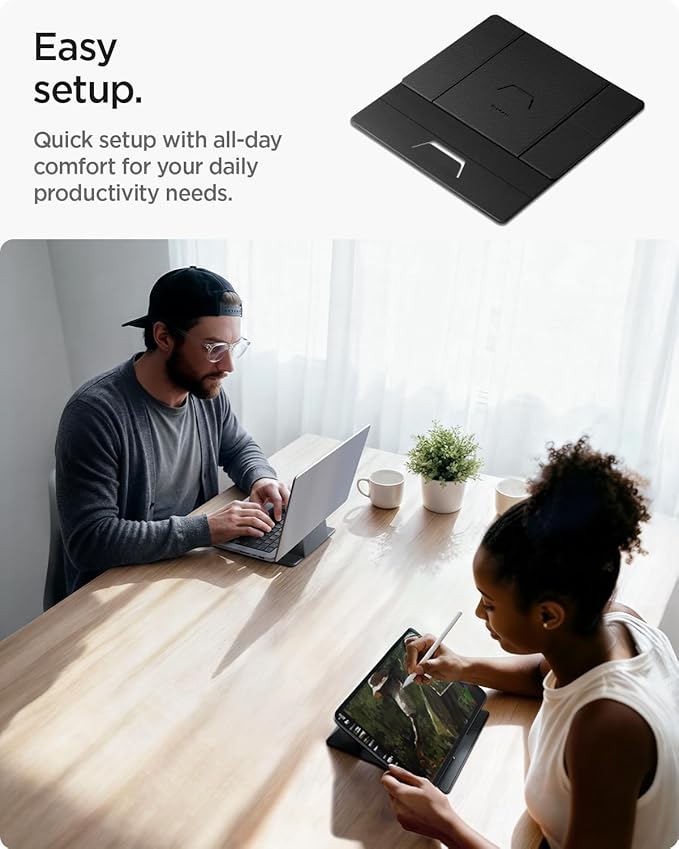 Spigen Slim Fold Portable Laptop Stand Foldable Ergonomic Angle Lift Anti-Slip - Image 6