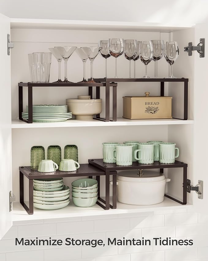 SONGMICS Spice Racks, Countertop Organizers, Shelf Risers, Expandable - Image 4