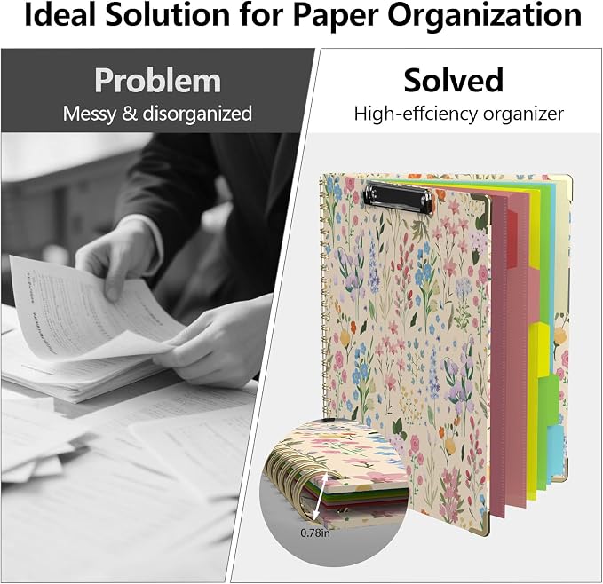 Clipboard Folio with Storage 8.5 X 11 Padfolio Notebook, Clipboards with - Image 6