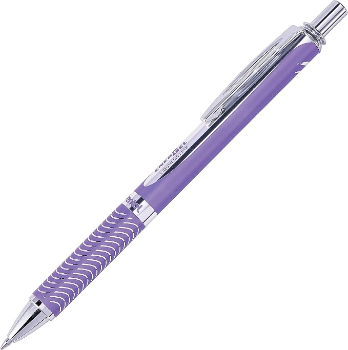 Pentel EnerGel Alloy RT Retractable Liquid Gel Pen, Violet Barrel, Violet Ink - Image 2