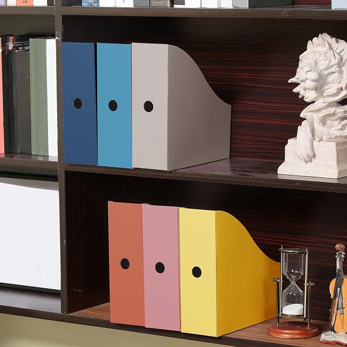 Colarr 48 Pcs Cardboard Magazine Holders 12 Colors Magazine Storage Box - Image 6