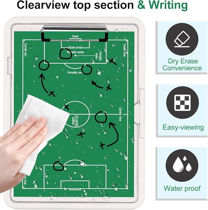 Clipboard with Storage, Heavy Duty Cleaview Clip Boards 8.5x11 with Dual Storage - Image 3