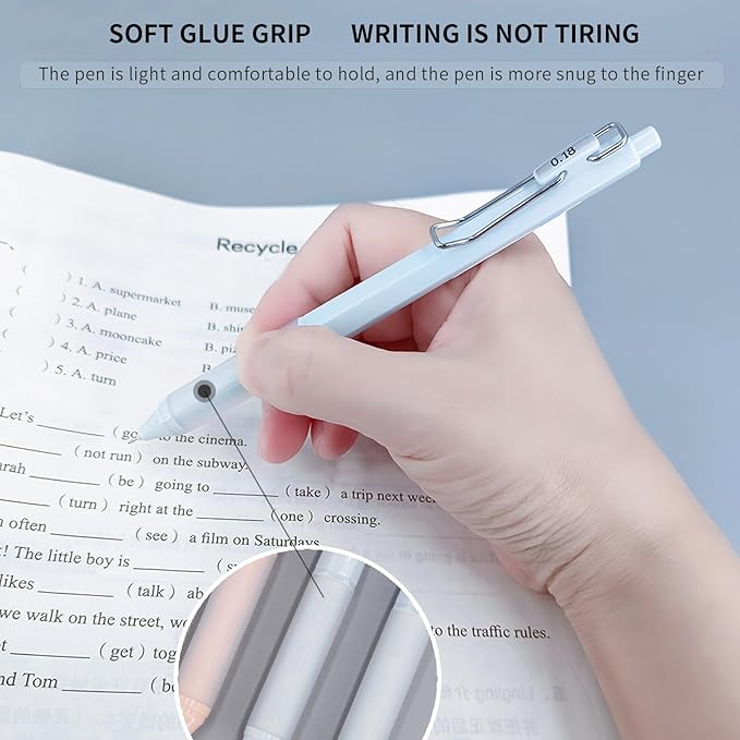 6pcs Gel Pen set, Retractable Cute Pens - Image 6