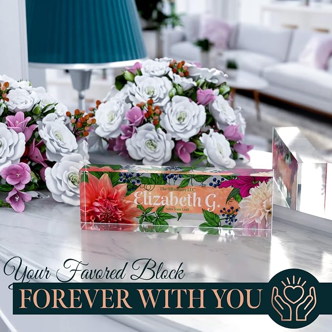 Desk Name Plate Personalized, Custom Name Plates 2½/x8 Inches, Thick - Image 5