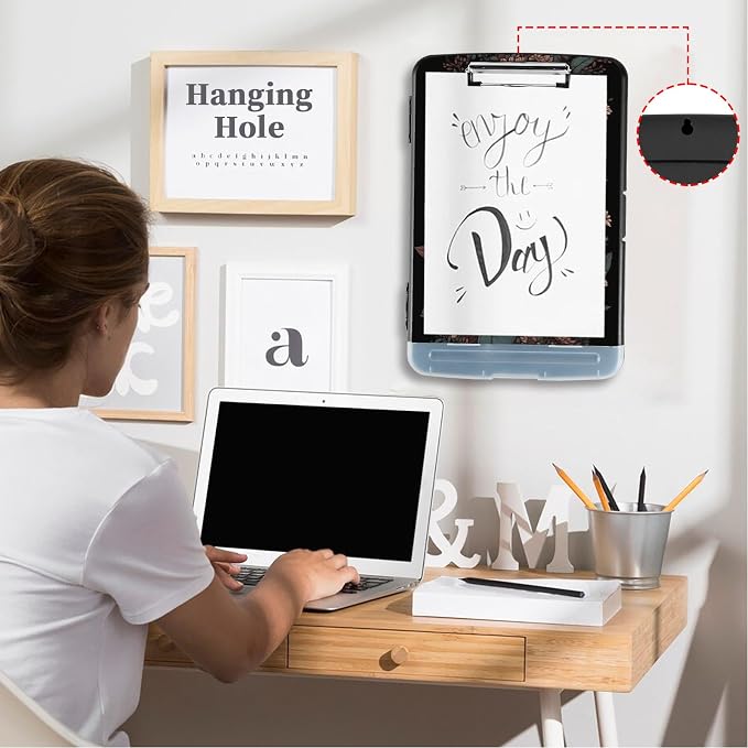 Clipboard with Storage, Heavy Duty Plastic Nursing Clipboard Foldable, High - Image 7