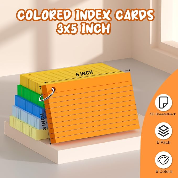 300 Count Colored Index Cards - Image 2