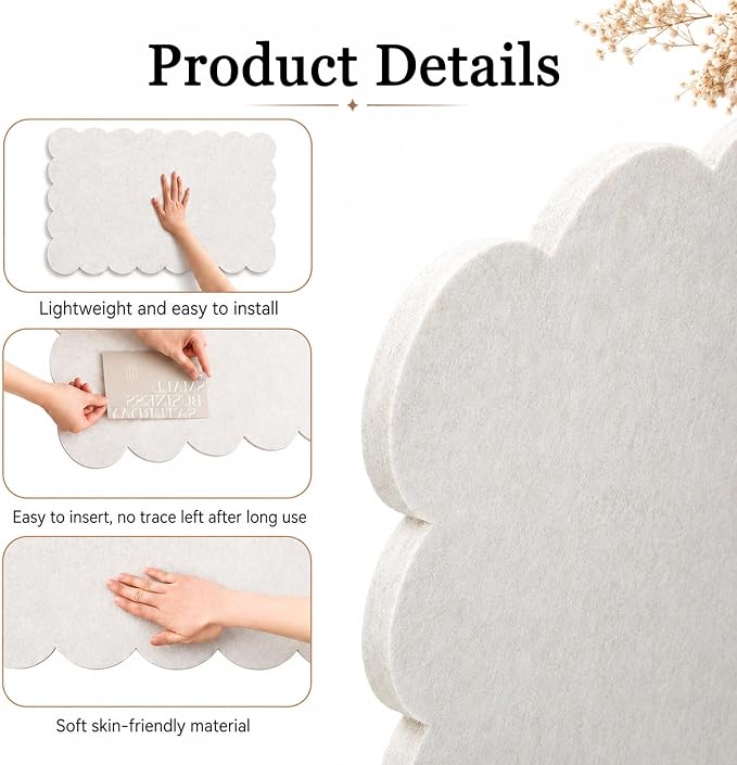 Scalloped Felt Bulletin Board 47"×24" – Large Pin Board - Image 3