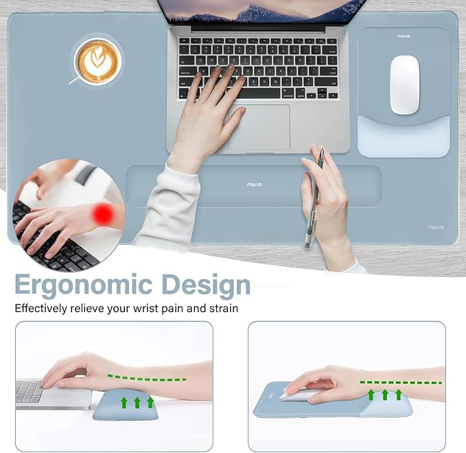 MOSISO Keyboard Mouse Pad Set, Large Gaming Mouse Pad&Rectangular Keyboard - Image 3