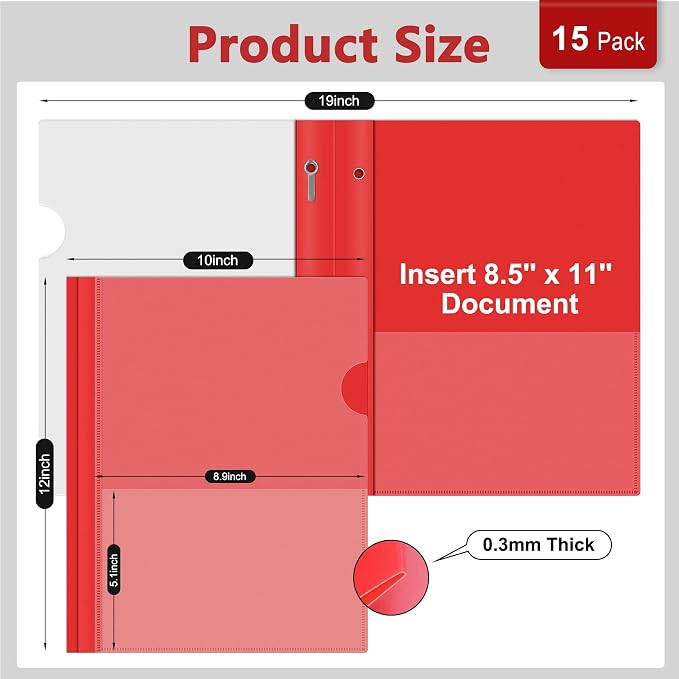 Ndsox 15 Packs Clear Front Report Covers - Image 2