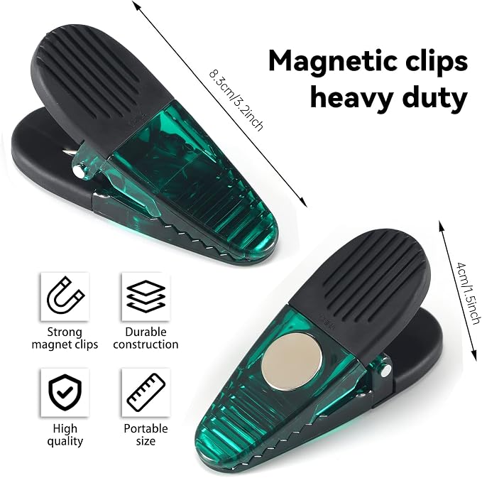 3-1/4" Length Plastic Refrigerator Magnet Clips Sets，Magnet Paper Clips - Image 3