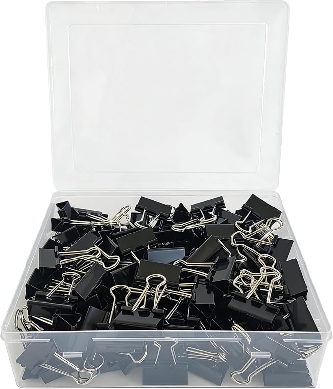 Black Medium Binder Clips by Unknown