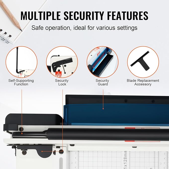 VEVOR Heavy Duty Paper Cutter, 400 Sheet Capacity, Solid Steel Construction - Image 6