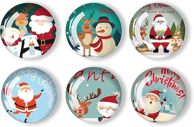 Christmas Refrigerator Magnets 12Pcs Glass Strong Magnetic Refrigerator Magnet Fridge Sticker,Crystal Fridge Magnets Decoration for Crafts,Strong Fridge Magnets for Kitchen, School-DeskLoop Office