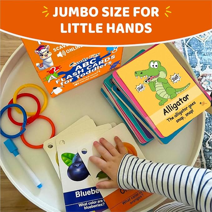 STUDYKEY ABC Flash Cards for Toddlers 1-3–First Words, Alphabet Flashcards - Image 3