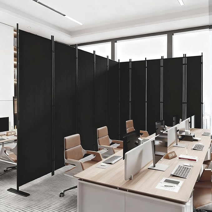 C-Hopetree 10 Panels Room Divider, 6 Ft Tall Indoor Folding Privacy Screen by C-Hopetree