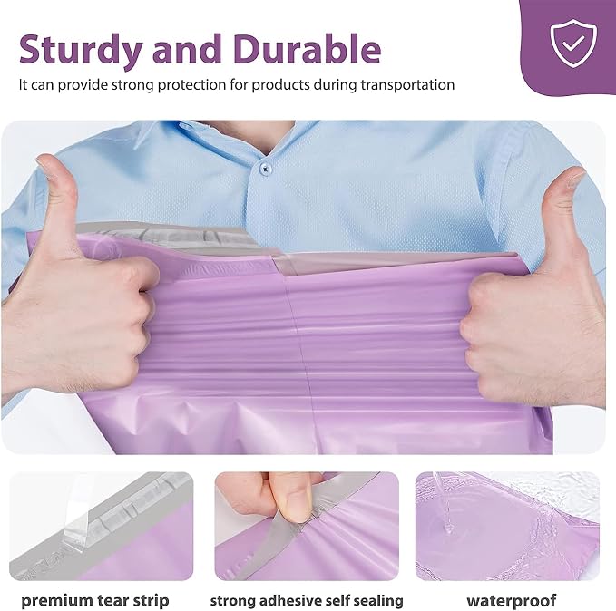 Fuxury Poly Mailers 12x15.5Inch 100 Pcs, Waterproof Shipping Bags - Image 4