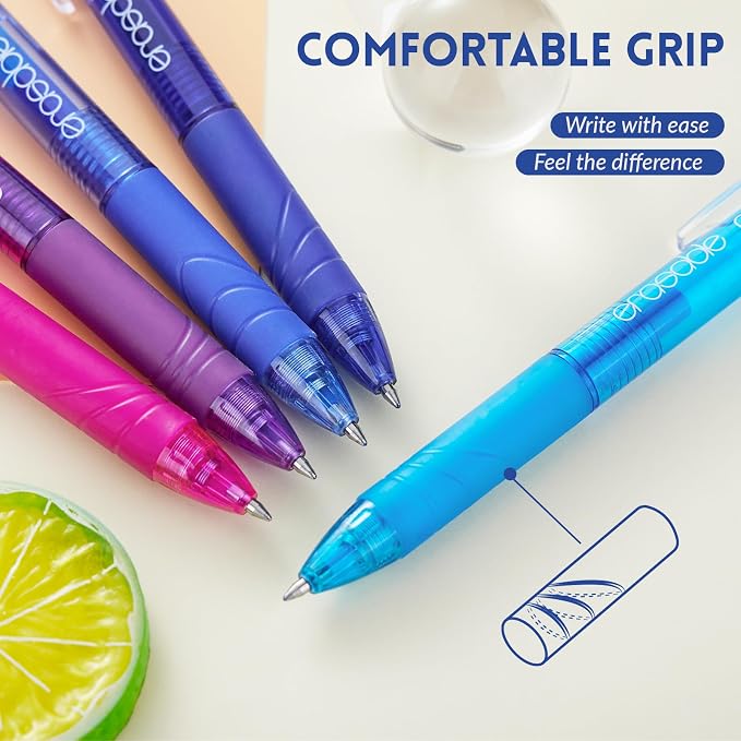 ParKoo 18 Colors Retractable Erasable Gel Pens Clicker, Fine Point 0.7mm - Image 8