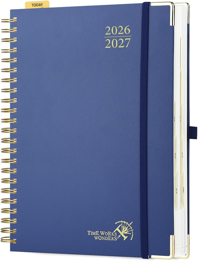 POPRUN 2026-2027 Daily Planner One Page Per Day, Large Size 8.5" x 12" by POPRUN