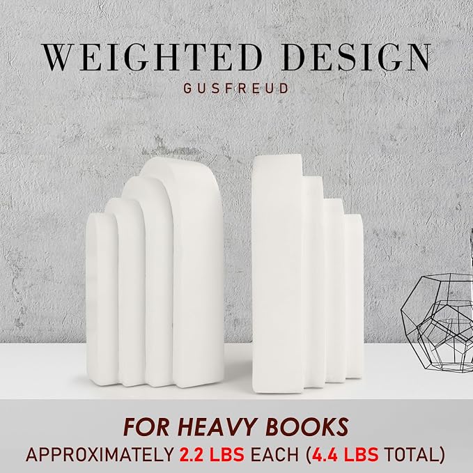 Book Ends for Heavy Books, Resin Decorative bookends, Heavy Duty Book end for - Image 4