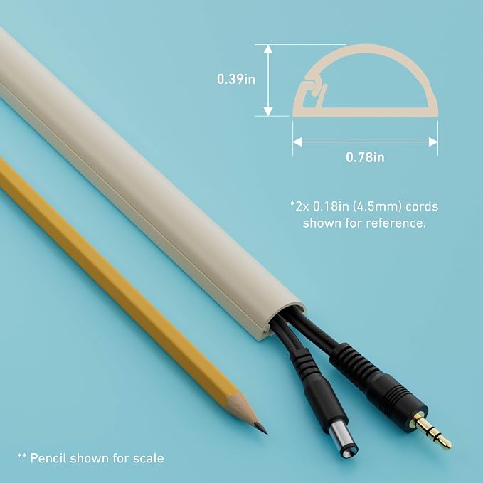 D-Line 157in Cord Hider Kit, Patented Cable Cover, Hide Wires on Wall, Channel - Image 4