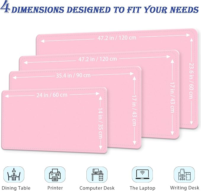 Non-Slip Desk Pad, PU Leather Desk Mat - Image 2