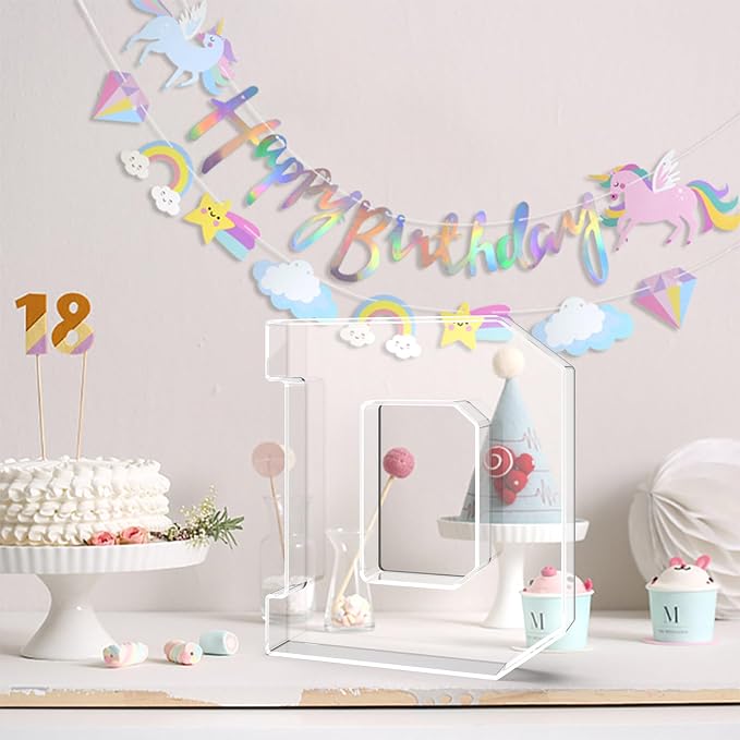 11" Acrylic Letter Charcuterie Tray, Charcuterie Letters Fillable Box - Image 4