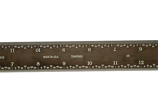 PEC Tools 18" Rigid Machinist Rule, Stainless Steel Ruler - Image 3