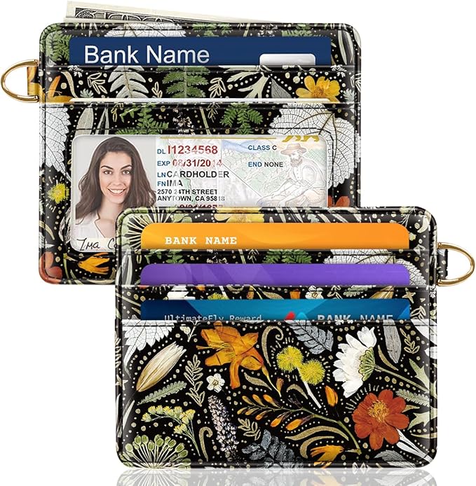 Slim Minimalist Front Pocket RFID Blocking Credit Card Holder Small Wallet Cute by Simikol