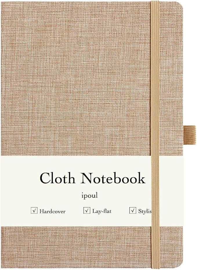 ipoul Hardcover Notebook, Lined Journal, A5 Cover, Lay Flat, Journaling Notebook by ipoul