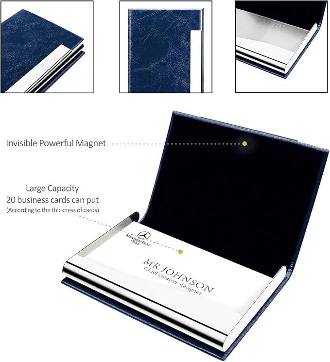 Padike Business Card Holder, Faux Leather Wallet - Image 3