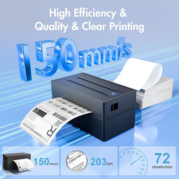 Thermal Shipping Label Printer 4x6 Bluetooth Label Maker - Image 6
